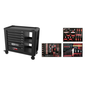 Servante d'atelier One by One 7 tiroirs avec une sélection de 264 outils KS TOOLS 823.7134F