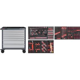 Servante BT900 Basic Line 7 tiroirs + Composition 244 outils KRAFTWERK - 102.217.201