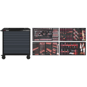 Servante d'atelier noire BT900 7 tiroirs 272 pcs KRAFTWERK - 102.217.203