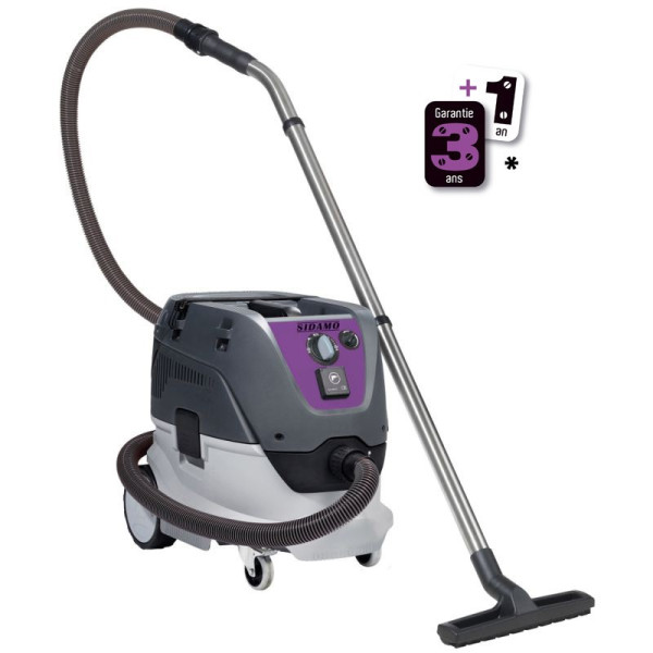 Aspirateur professionnel XC 30 L eau et poussière cuve polypropylène SIDAMO