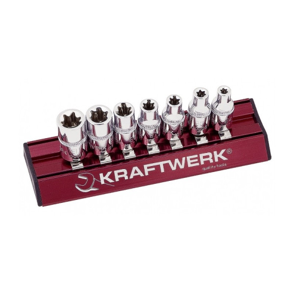 Jeu de 7 Douilles Torx Femelles MAGALU 1/4" KRAFTWERK 120099