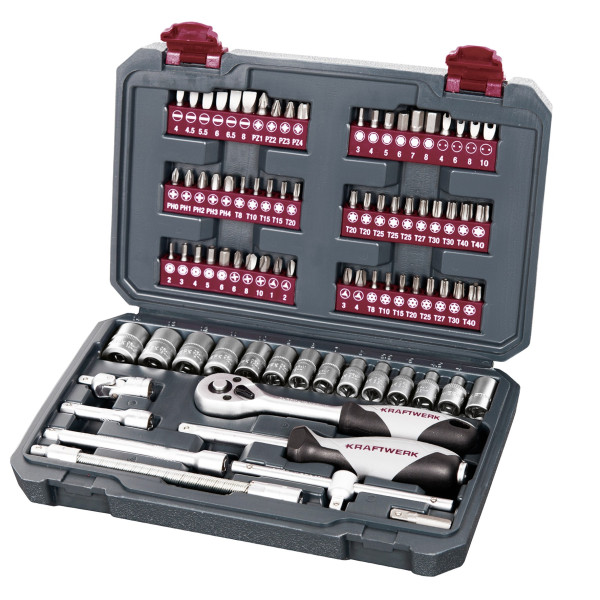 Coffret de douilles Basic line, 1/4", 82 pièces KRAFTWERK