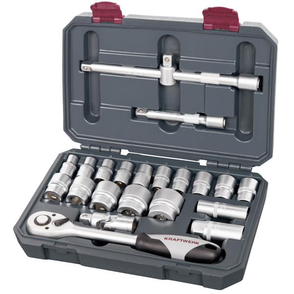 Coffret de douilles Basic Line 1/2", 22 pièces KRAFTWERK