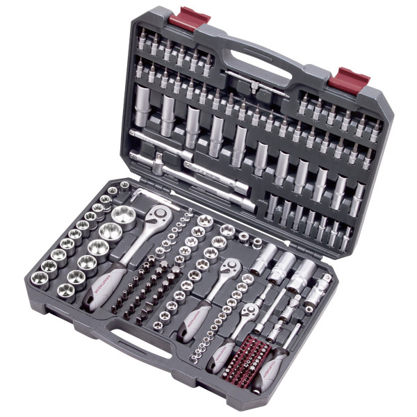 Coffret universel de douilles et accessoires 1/2", 1/4", 3/8", 200 pièces KRAFTWERK