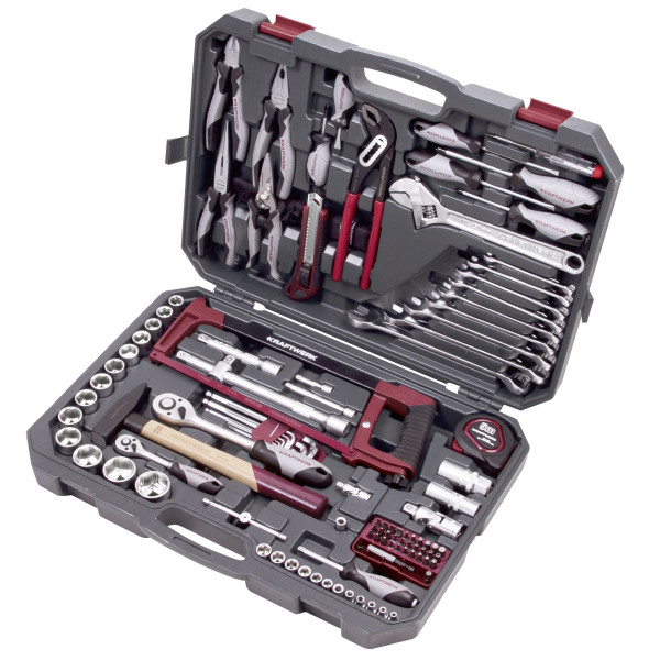 Coffret d’outils Basic-Line, 1/4“ + 1/2“, 115 pcs KRAFTWERK 204.105.600