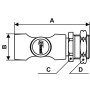 Raccord fileté femelle pour traversée de cloison-ISI 062101-Prevost