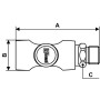 Raccord fileté mâle cylindrique avec joint d'étanchéité-ISI 061151-Prevost