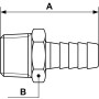 Jonction filetage conique mâle 3/8"-JPC 3809-Prevost