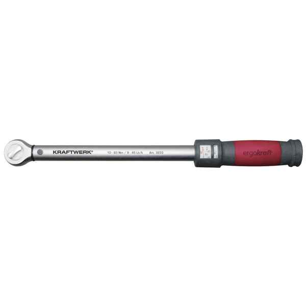 Clé dynamométrique 10-60 Nm 3/8" ergokraft KRAFTWERK 3233