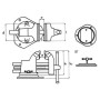 Etau Dolex Ouverture 130 mm Base Tournante Série 104 - 104T