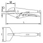 Pince-étau 240 mm pour pliage, formage, sertissage, tapisserie mono serrage PTO240 Dolex