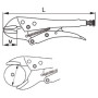 Pince-étau 250 mm pour pièces plates et carrées PMD250 Dolex