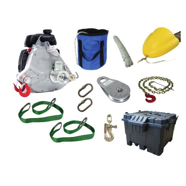 Kit de tirage forestier PCW5000 à essence force 1000 KG Portable Winch PCW5941