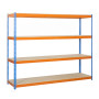 Etagère métallique 4 niveaux - 2000x1800x450 - 600kg - SIMONFORTE CHIPBOARD ST-1804-4 / SIMONRACK