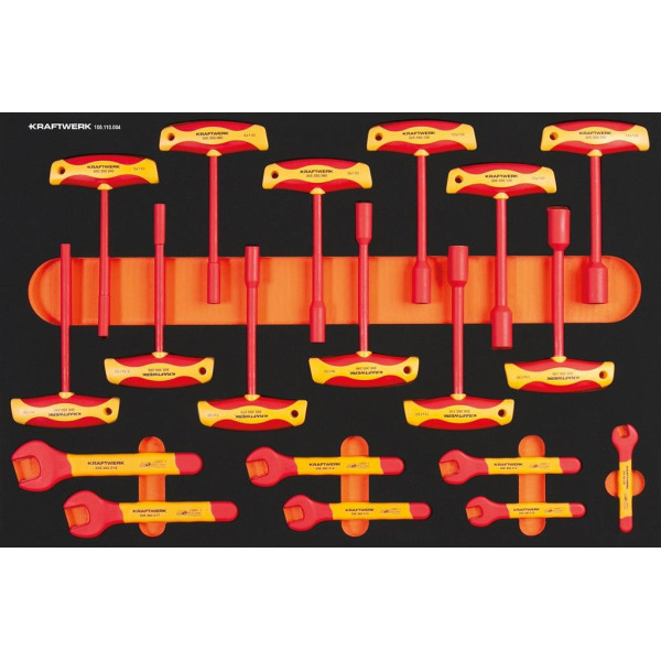 Module VDE de clé à fourche et à douille 19 pièces KRAFTWERK 105.110.004