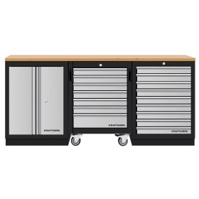 Mobilier d'atelier 3 éléments avec chariot d'atelier combi-standard MOBILIO - KRAFTWERK 3964K-SR9