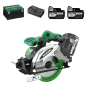 Scie circulaire Ø 165 mm 18V 5.0Ah Li-ion + 2 Batteries + chargeur en Coffret HIKOKI C18DSLWPZ