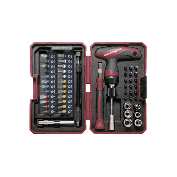 Coffret d'embouts avec tournevis à cliquet 1/4", 53pcs KRAFTWERK - 306.378.002