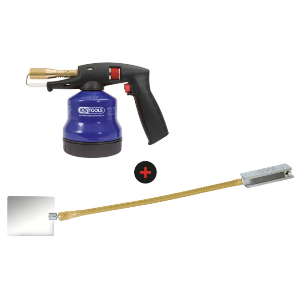 Chalumeau propane avec piezo et miroir à souder magnétique KS Tools - 903.5905-A1