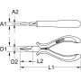 Pince Electronique à bec plat droite KS TOOLS 500.7028 