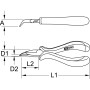 Pince Electronique à Bec demi-rond coudé 45° KS TOOLS 500.7022 