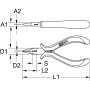 Pince Electronique à Bec demi-rond droit KS TOOLS 500.7021 