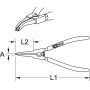 Pince pour goupilles de sécurité de noix de cardan, dimensions 311 x 120 x 20 - KS TOOLS 115.0993 