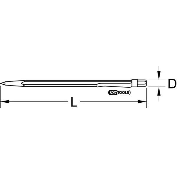 Pointe à tracer carbure 12 mm KS TOOLS 300.0301 