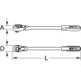 Cliquet 72 dents extra long inclinable 1/2" ULTIMATE KS TOOLS 922.1315 