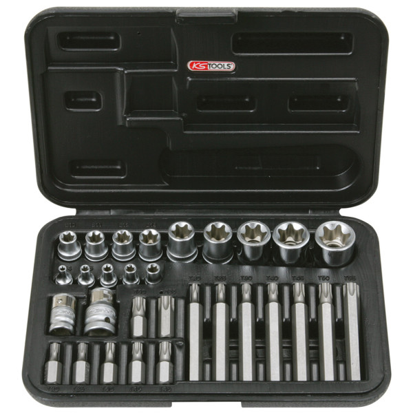 Coffret 30 pièces TORX 1/4" - 3/8" - 1/2" KS TOOLS 922.4301 