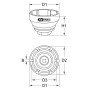 Douille à 6 ergots Ø 107 mm pour écrou d'essieu Mercedes KS TOOLS 460.4205 