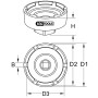 Douille 1/2'' à 4 ergots Ø 48/53 mm pour Scania KS TOOLS 460.1680 