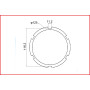 Douille 3/4'' à 6 ergots Ø 64 mm avec tube de centrage pour Mercedes KS TOOLS 460.1065 