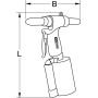 Riveteuse pneumatique, rivets 2,4 - 3,2 - 4,0 - 4,8 mm KS TOOLS 515.3102 