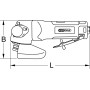 Meuleuse d’angle pneumatique pour disques Ø 125 mm x 22 mm avec protection KS TOOLS 515.3045 