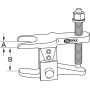 Arrache rotules universel à 2 positions pour des endroits exigus KS TOOLS 700.5615 