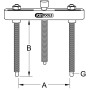 Jeu d'extracteurs de pignons de boite de vitesse à crochets fins pour VW, 20 - 90 mm KS TOOLS 625.1701 