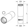 Douille pour injecteur diesel 1/2", SW28 mm KS TOOLS 150.2322 