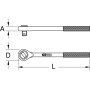 Mini cliquet réversible articulé 1/4’’ 72 dents 119mm KS Tools 918.1560 