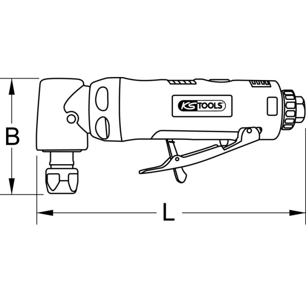 Mini-meuleuse d'angle pneumatique slimPOWER KS TOOLS 515.5535 