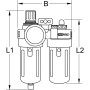 Filtre régulateur et lubrificateur 1/2" KS tools 515.3356 