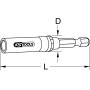 Porte-embouts magnétique SLIMLOCK à verrouillage automatique 1/4’’ KS TOOLS 514.1113 