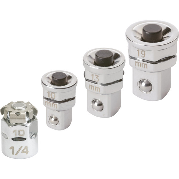 Jeu de 4 adaptateurs GEARplus à verrouillage finition polie KS TOOLS 503.4286 