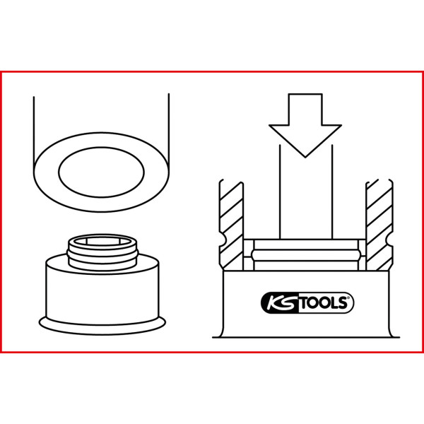 Jeu d'outils pour bagues d'étanchéité de soupape 16 pièces KS TOOLS 150.3510 