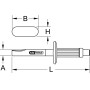 Burin de carrossier extra-plat avec poignée de sécurité KS TOOLS 140.2161 