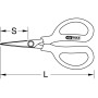 Ciseaux pour Kevlar 190 mm KS TOOLS 118.0065 