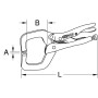 Pince étau pour cornières L 170 mm KS TOOLS 115.1070 