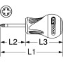 Tournevis ULTIMATE Tom Pouce Cruciforme type POZIDRIV PZ1 L.35 KS TOOLS 922.6038 