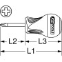 Tournevis ULTIMATE tom pouce PHILLIPS, PH2 - L.38 mm KS TOOLS 922.6037 