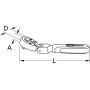 Cliquet articulé 72 dents ULTIMATE 1/4", 140 mm KS TOOLS 922.1504 